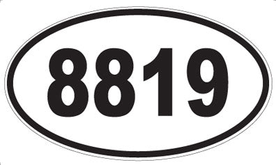 8819 - Oval Sticker