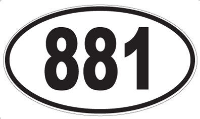 881 - Oval Sticker