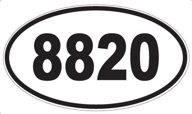 8820 - Oval Sticker