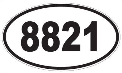 8821 - Oval Sticker