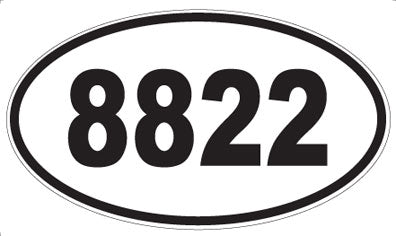 8822 - Oval Sticker