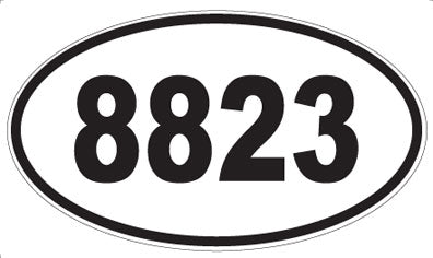 8823 - Oval Sticker