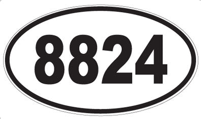 8824 - Oval Sticker