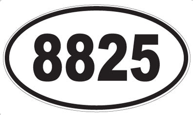 8825 - Oval Sticker