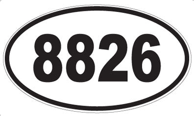8826 - Oval Sticker