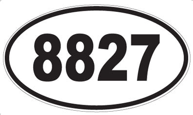 8827 - Oval Sticker