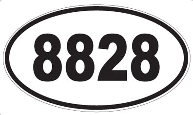 8828 - Oval Sticker