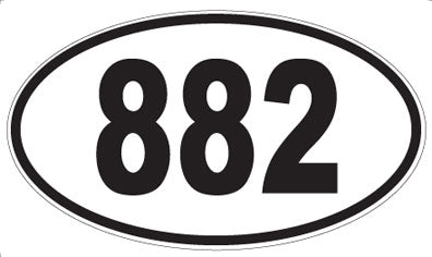 882 - Oval Sticker