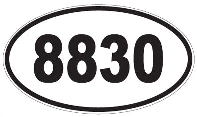 8830 - Oval Sticker