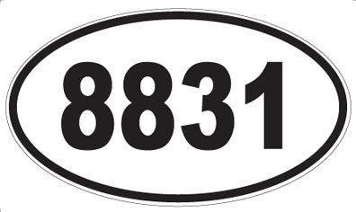 8831 - Oval Sticker