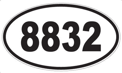 8832 - Oval Sticker