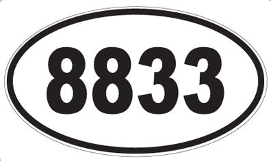 8833 - Oval Sticker