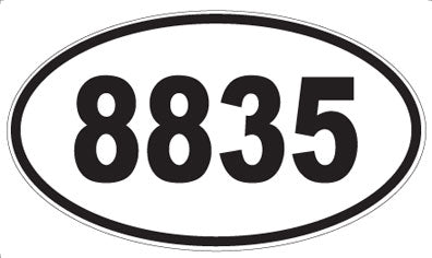 8835 - Oval Sticker
