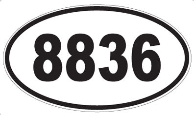 8836 - Oval Sticker