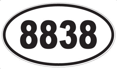 8838 - Oval Sticker