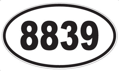 8839 - Oval Sticker