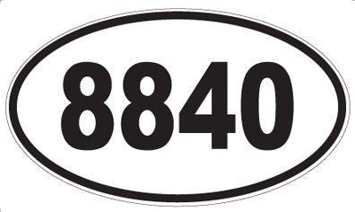 8840 - Oval Sticker