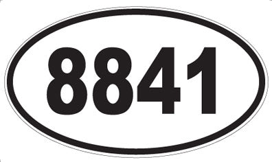 8841 - Oval Sticker