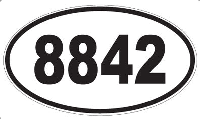 8842 - Oval Sticker