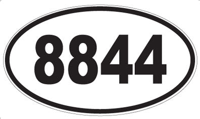 8844 - Oval Sticker