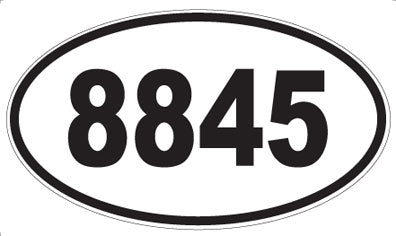 8845 - Oval Sticker