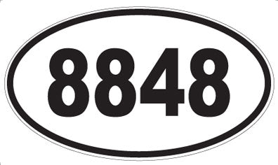 8848 - Oval Sticker