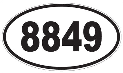8849 - Oval Sticker