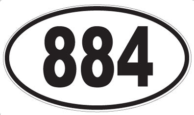 884 - Oval Sticker