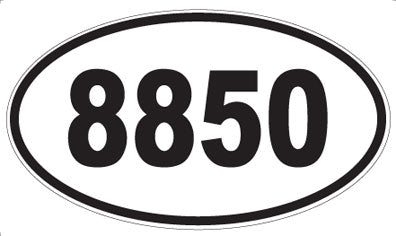 8850 - Oval Sticker