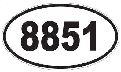 8851 - Oval Sticker