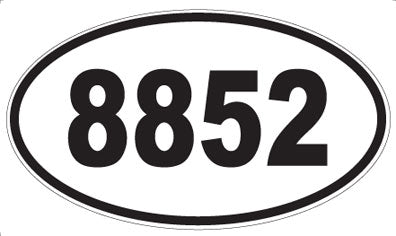 8852 - Oval Sticker