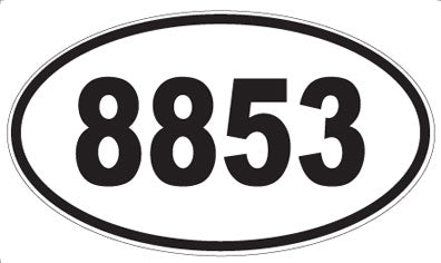 8853 - Oval Sticker