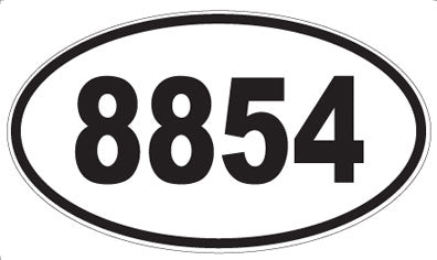 8854 - Oval Sticker