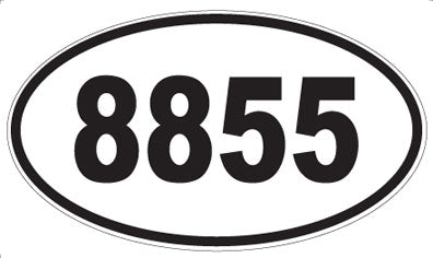 8855 - Oval Sticker