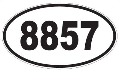 8857 - Oval Sticker