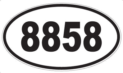 8858 - Oval Sticker