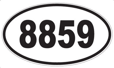 8859 - Oval Sticker