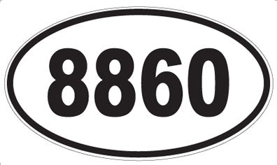 8860 - Oval Sticker