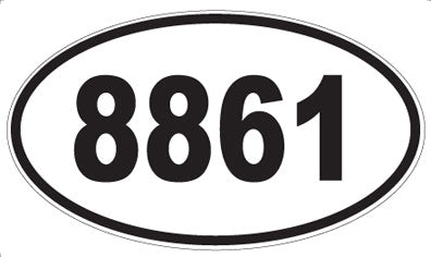 8861 - Oval Sticker