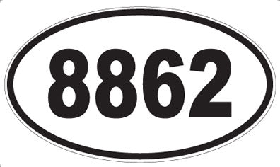 8862 - Oval Sticker