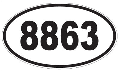8863 - Oval Sticker