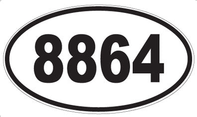 8864 - Oval Sticker
