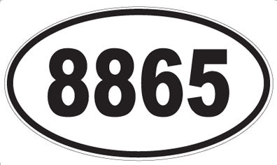 8865 - Oval Sticker