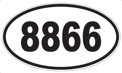 8866 - Oval Sticker