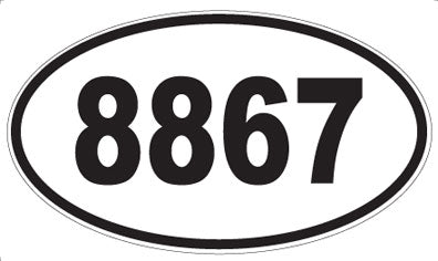 8867 - Oval Sticker