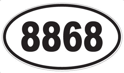 8868 - Oval Sticker