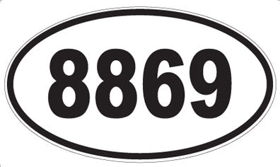 8869 - Oval Sticker