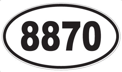 8870 - Oval Sticker