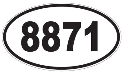 8871 - Oval Sticker