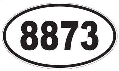 8873 - Oval Sticker